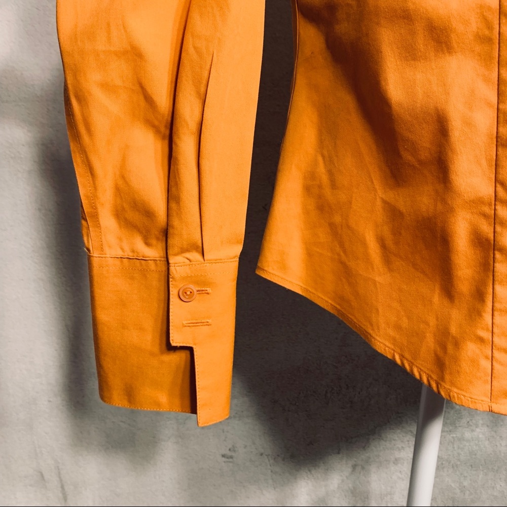 Orange Button Down Blouse - Picture 6 of 6